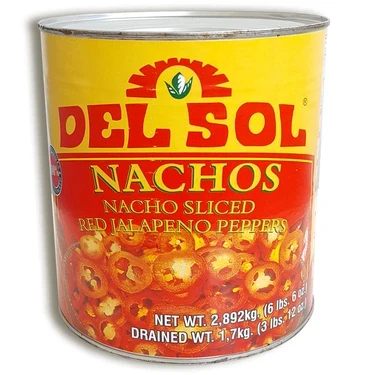 Felii de ardei jalapeno rosu picant 2,9 kg