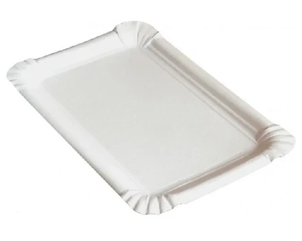 Tavă de hârtie albă, 10 × 16 cm, 250 buc